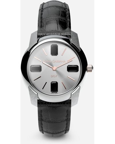 Dolce & Gabbana Watch with alligator strap - Weiß