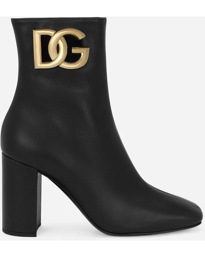 Dolce & Gabbana Ankle Boots Jackie aus Leder - Schwarz