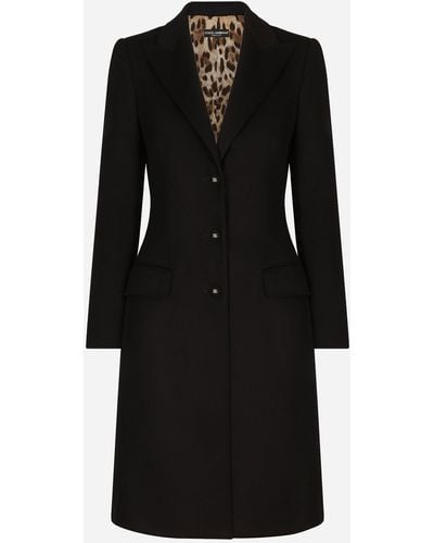 Dolce & Gabbana Cappotto in lana e cashmere nero