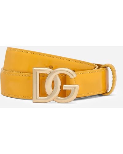 Dolce & Gabbana Ceinture à logo DG - Orange