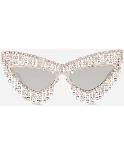 Dolce & Gabbana Lunettes de soleil Crystals' rain - Blanc