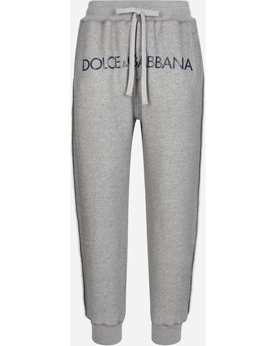Dolce & Gabbana Pantalon de Jogging à logo Dolce&Gabbana - Gris
