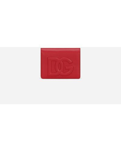 Dolce & Gabbana Cartera continental DG Logo - Rojo