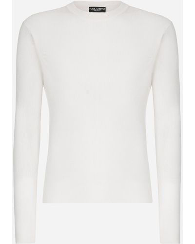 Dolce & Gabbana Girocollo M/L Slim - White