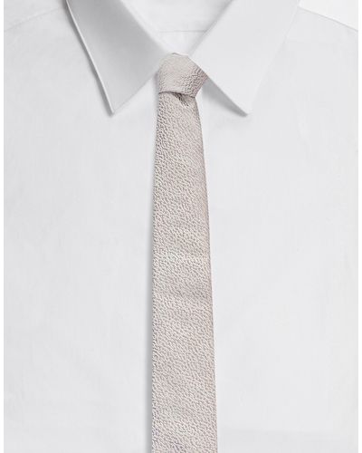 Dolce & Gabbana 6 Cm Tie-design Silk Jacquard Blade Tie - White