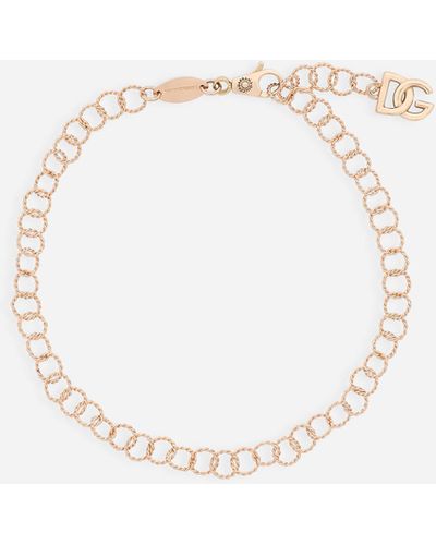 Dolce & Gabbana Alphabet Twisted Wire Chain Bracelet - Metallic