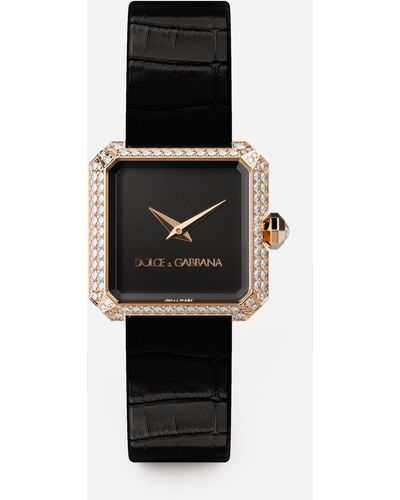 Dolce & Gabbana Golduhr Mit Diamanten - Schwarz