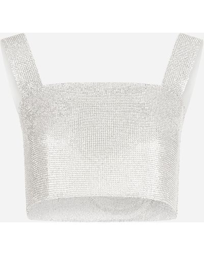 Dolce & Gabbana Top in crystal mesh - Multicolore