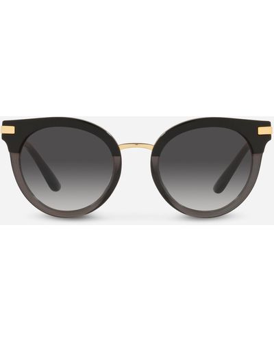 Dolce & Gabbana Half print sunglasses - Schwarz