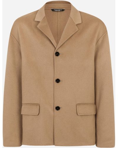 Dolce & Gabbana Single-breasted Cashmere Jacket - Natural