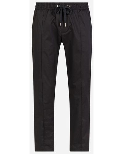 Dolce & Gabbana Stretch cotton jogging pants with tag - Negro