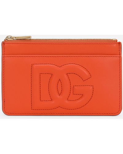 Dolce & Gabbana Tarjetero DG Logo mediano - Naranja