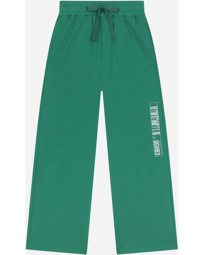 Dolce & Gabbana Jersey jogging Trousers With Dg Vib3 Logo - Green