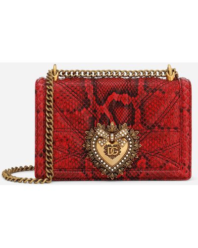 Dolce & Gabbana Schultertasche Devotion mittelgroß - Rot