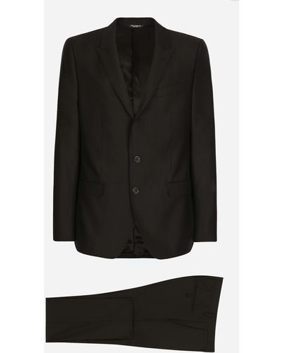Dolce & Gabbana Wool And Silk Martini-fit Suit - Black