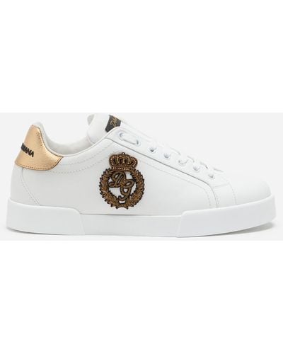 Dolce & Gabbana Sneakers Portofino con patch logo - Bianco