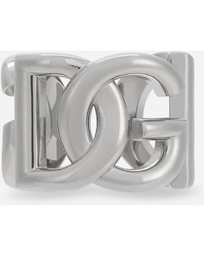 Dolce & Gabbana Ring mit DG-Logo - Weiß