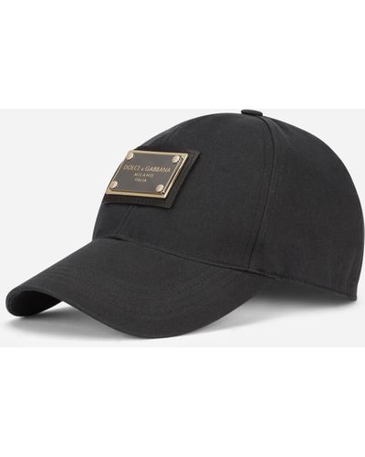 Dolce & Gabbana Baseballkappe mit Logoplakette - Schwarz