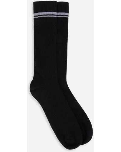 Dolce & Gabbana Stretch cotton socks with jacquard DG logo - Negro