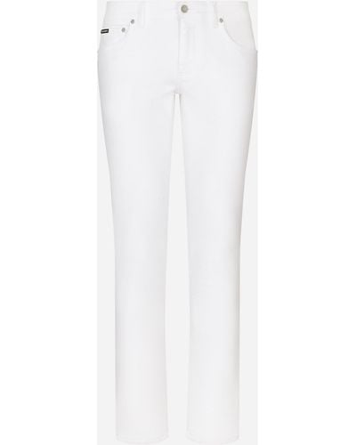 Dolce & Gabbana Jean skinny stretch blanc - Blanco