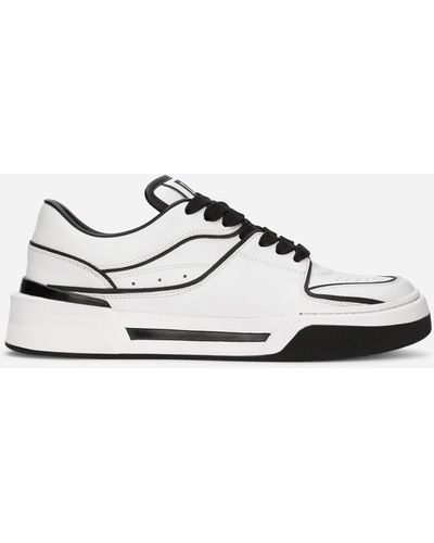 Dolce & Gabbana Sneakers nappa nere e bianche - Bianco