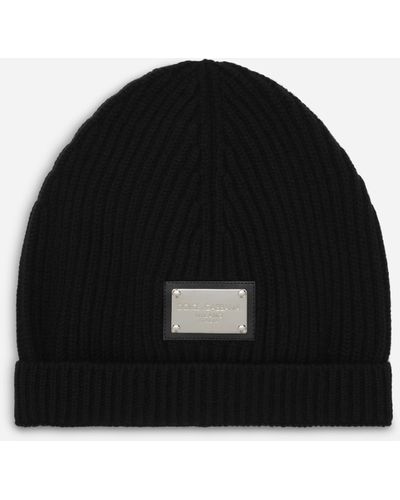 Dolce & Gabbana Knit hat with Dolce&Gabbana tag - Nero