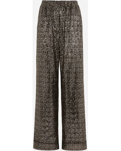 Dolce & Gabbana Pantalones pijama de lentejuelas - Gris