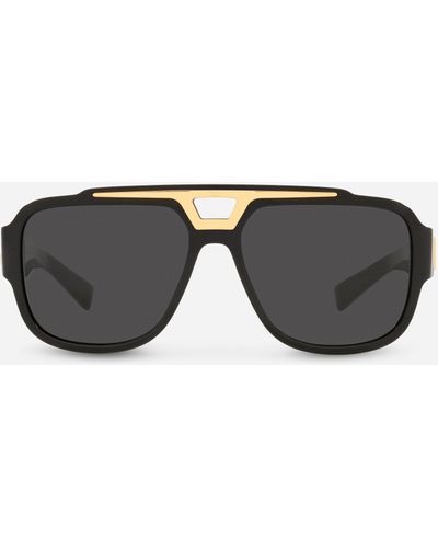 Dolce & Gabbana DG crossed sunglasses - Schwarz