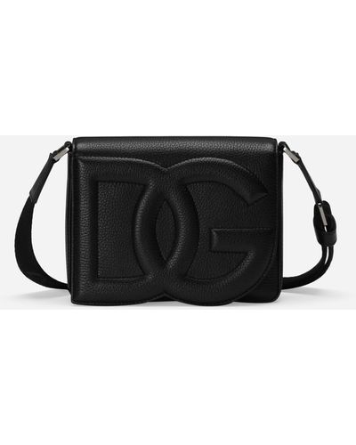 Dolce & Gabbana Mittelgroße Umhängetasche DG Logo Bag - Schwarz