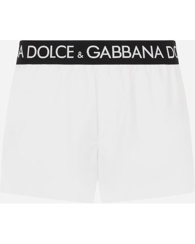 Dolce & Gabbana Boxer de bain court avec taille élastique à logo - Noir