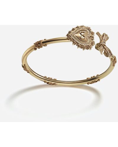 Dolce & Gabbana Devotion bracelet in yellow gold with diamonds - Multicolore