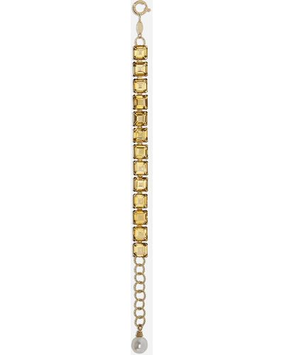 Dolce & Gabbana Anna bracelet in yellow gold with citrine quartzes - Blanco