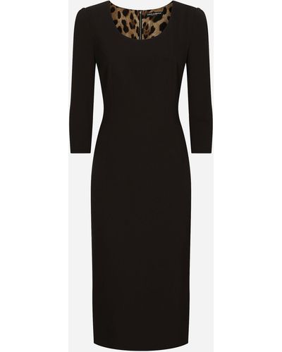 Dolce & Gabbana Woolen calf-length dress - Schwarz