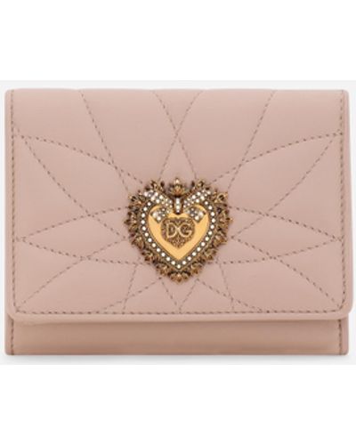 Dolce & Gabbana Devotion Matelasse Wallet - Pink