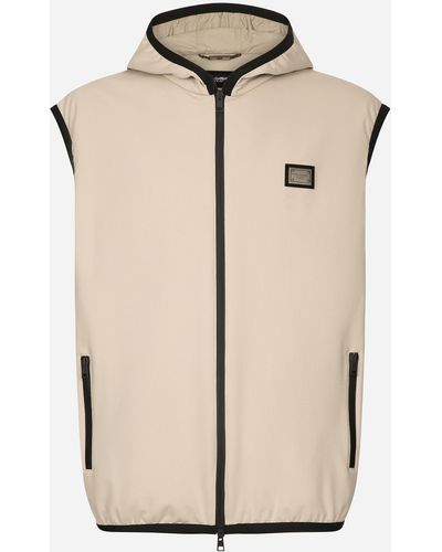Dolce & Gabbana Jersey vest with hood - Neutro