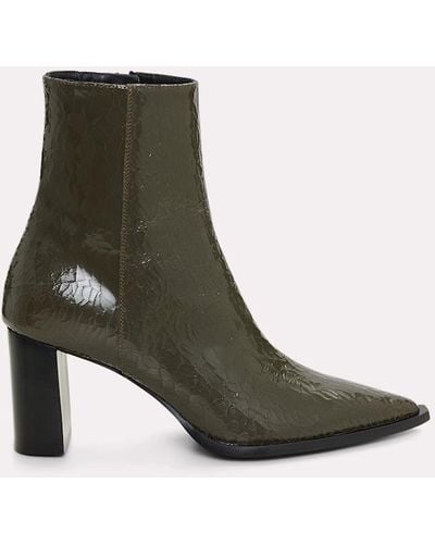 Dorothee Schumacher Crackle-effect Ankle Boots - Green
