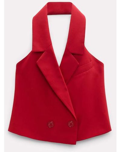 Dorothee Schumacher Halterneck Waistcoat - Red