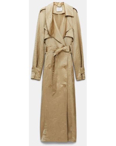 Dorothee Schumacher Slouchy, Double-breasted Trench Coat - Natural