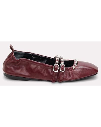 Dorothee Schumacher Foldable Ballerinas With Studs - Red