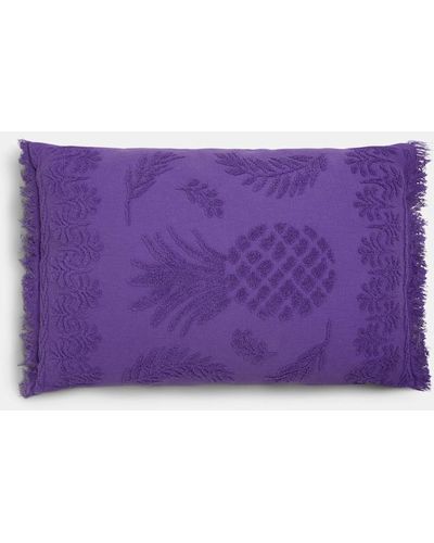 Dorothee Schumacher Cotton Pillow With Woven Jacquard Pineapple Pattern - Purple