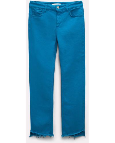 Dorothee Schumacher Flared Ankle Jeans With Cutoff Hem - Blue