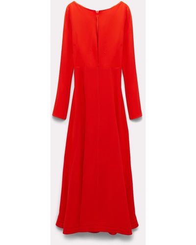Dorothee Schumacher Silk Dress With Slit Neckline - Red