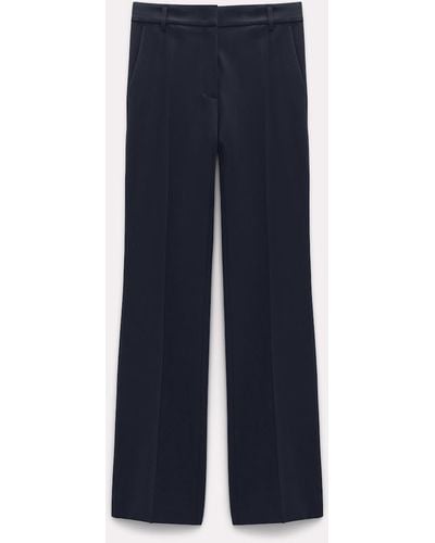 Dorothee Schumacher Flared Pants In Punto Milano - Blue