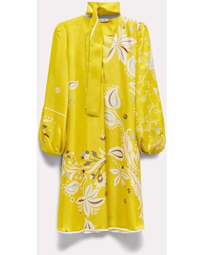 Dorothee Schumacher Floral Dress With Shawl Detail - Yellow