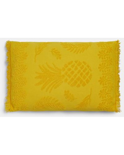 Dorothee Schumacher Cotton Pillow With Woven Jacquard Pineapple Pattern - Yellow