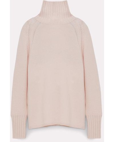 Dorothee Schumacher Turtleneck Pullover In Merino And Cashmere - Natural