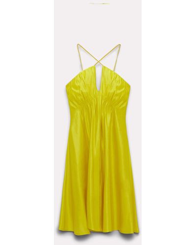 Dorothee Schumacher Bandeau Dress In Hemp Mix - Yellow