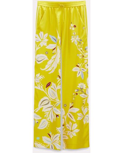 Dorothee Schumacher Pyjama-Style Hose aus Seide - Gelb