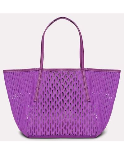 Dorothee Schumacher Mesh tote mit Lederdetails - Lila