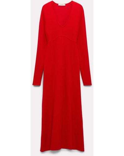 Dorothee Schumacher Knit Dress With Seam Detailing - Red